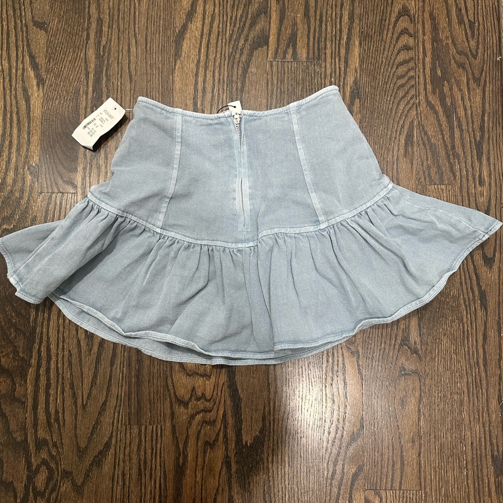Denim Blue Flared Skirt